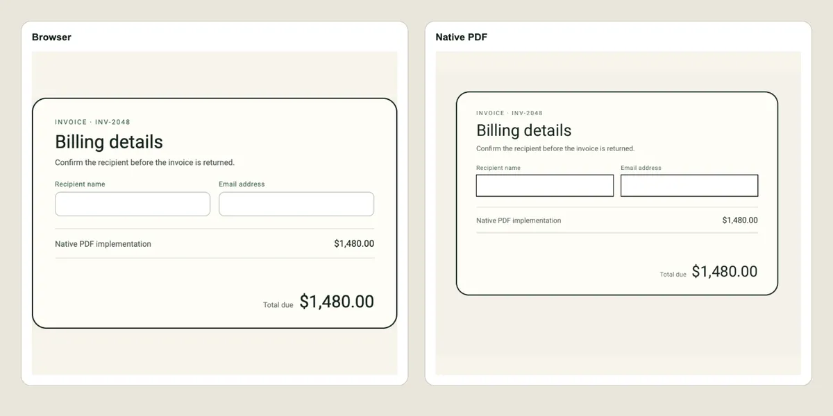 Generating Native PDFs from the Browser’s Resolved Layout